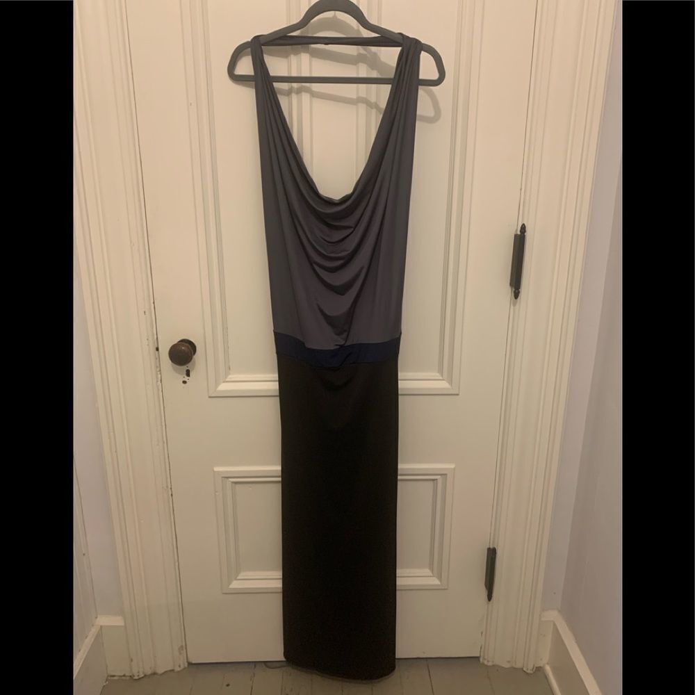 Grey/black Twenty One stretchy halter dress  M